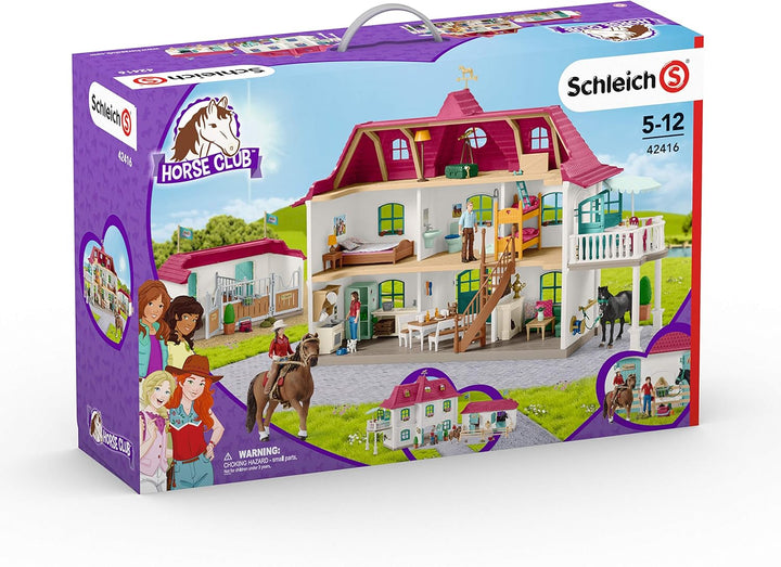 schleich 42551 Horse Club Lakeside Pferdehof, ab 5 Jahren, HORSE CLUB - Spielset, 108 Teile Single a