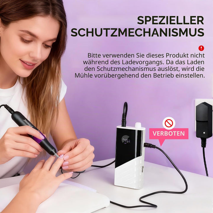 JODSONE Professioneller Nagelbohrer, 45000 U/min, wiederaufladbare Nagelfeile für Nagelgelentfernung