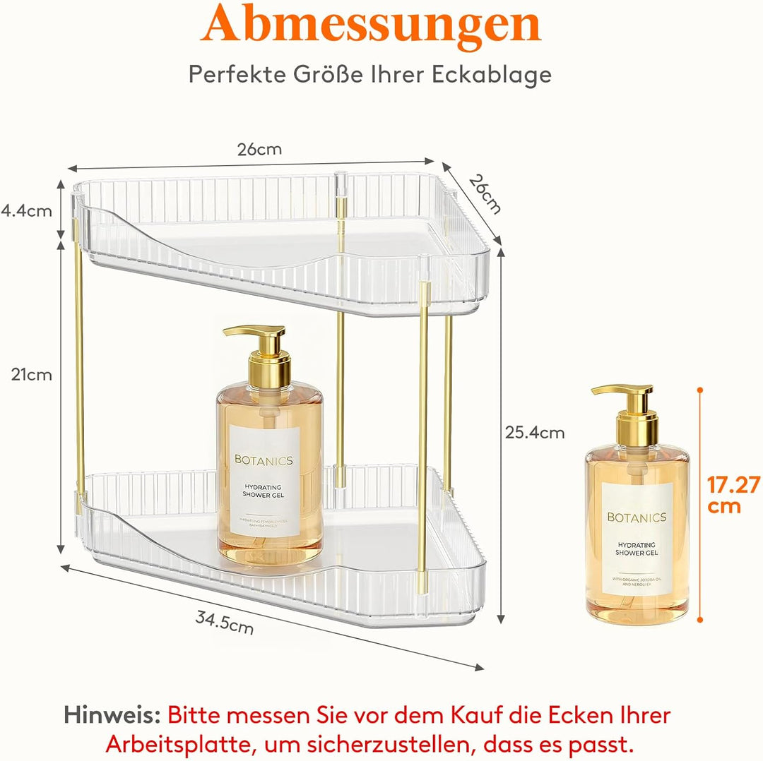 Lifewit Make Up Organizer, Schminktisch Organizer, Stabil Eck-Mehrzweck-Regal für Parfüm/Hautpflegem