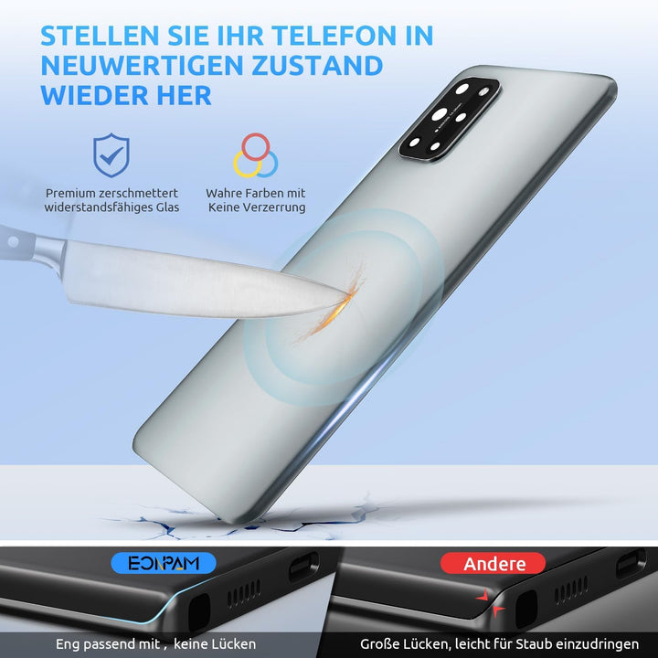 Eonpam Akkudeckel für OnePlus 8T Rückseite Glas Original Backcover Back Glas Ersatz Reparatur Set mi