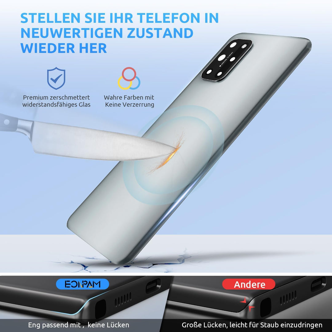 Eonpam Akkudeckel für OnePlus 8T Rückseite Glas Original Backcover Back Glas Ersatz Reparatur Set mi
