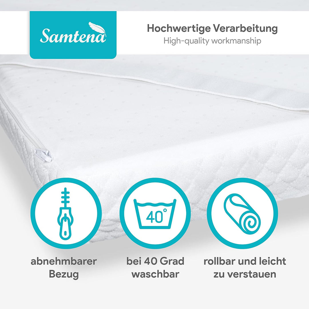 Matratzen Topper 90x200cm | 5cm hoch | Edition Gel, Model Premium | Zertifiziert &amp; ergonomisch für u