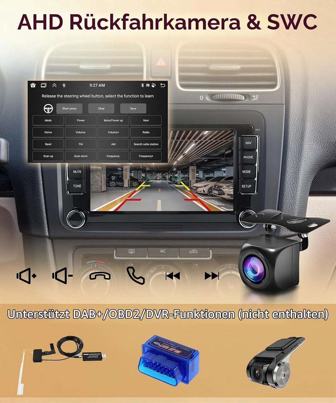 6G+128G 8 Core Wireless Carplay Android Autoradio für VW Golf 5 6 Passat Polo Tiguan Touran Caddy Sk