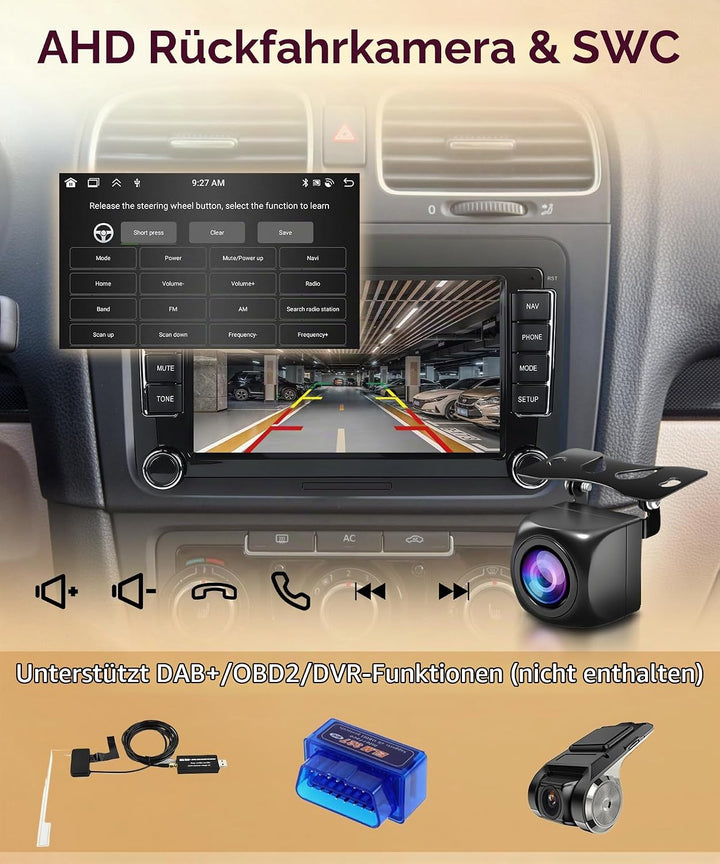 6G+128G 8 Core Wireless Carplay Android Autoradio für VW Golf 5 6 Passat Polo Tiguan Touran Caddy Sk