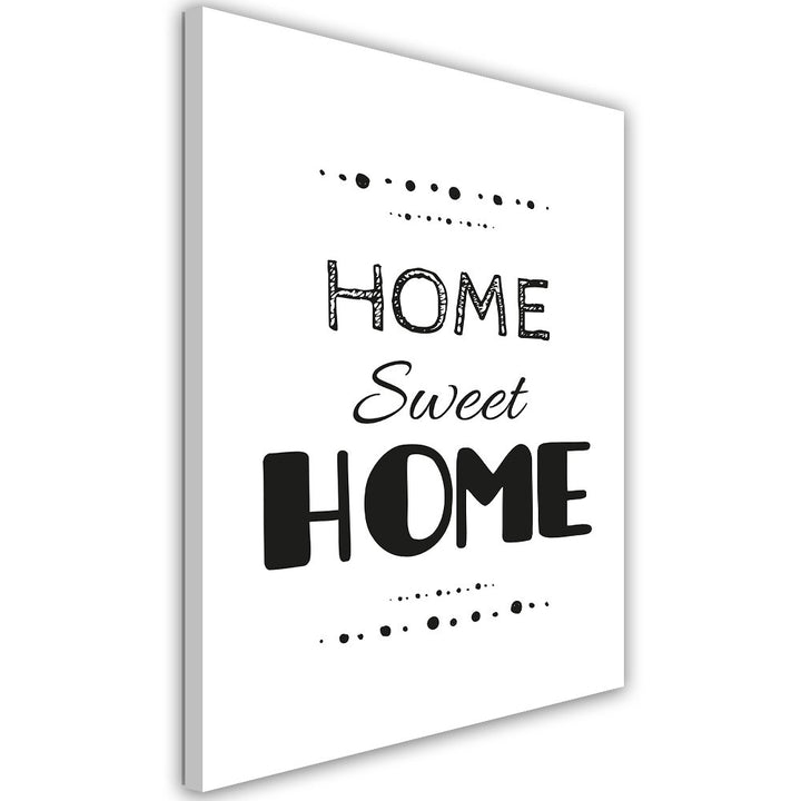 Feeby Frames, Leinwandbild, Bilder, Wand Bild, Wandbilder, Kunstdruck 60x80cm, HOME SWEET HOME, BESC