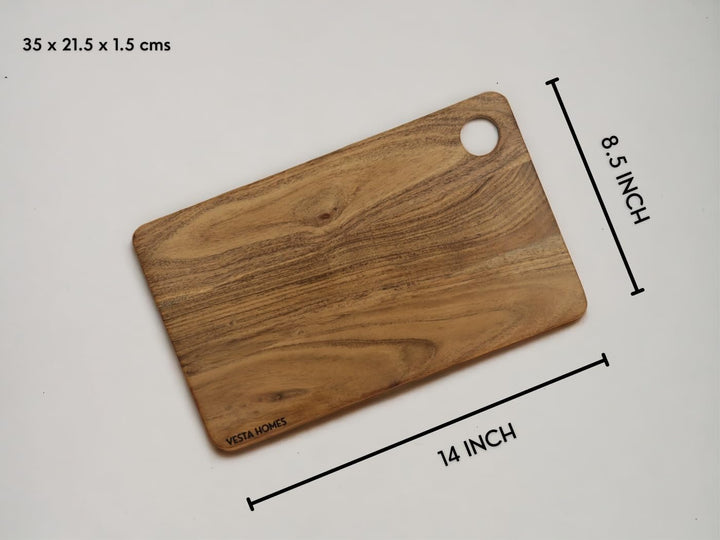 Vesta Homes Schneidebrett aus Holz/Schneidebrett/Servierbrett, Wurstbrett, Platte für Gemüse, Obst u