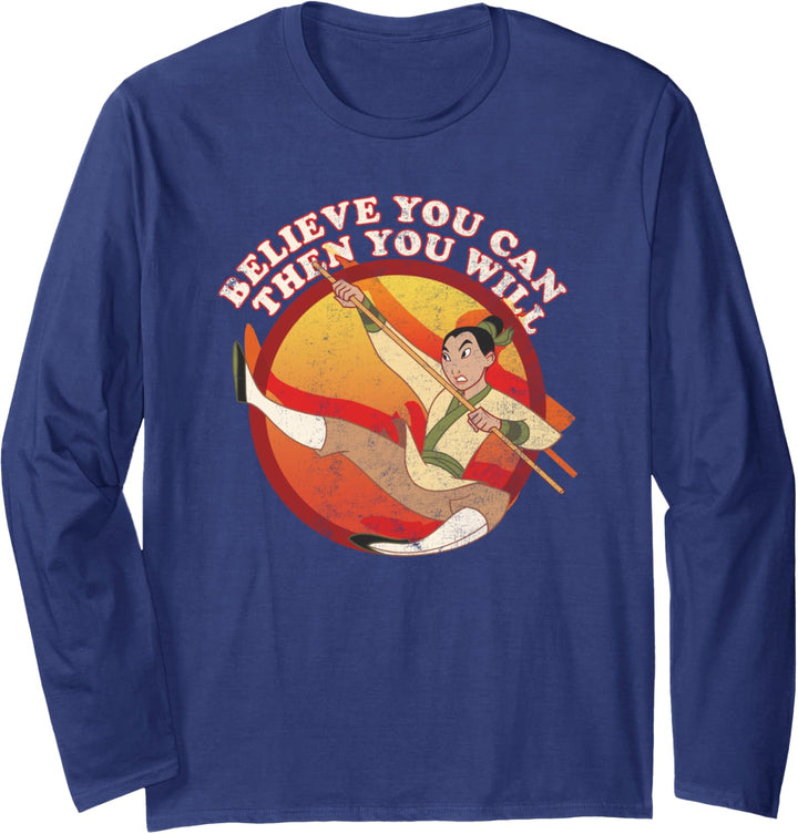 Disney Mulan Believe You Can Vintage Langarmshirt