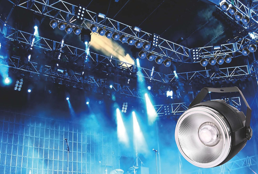 Tom, LED, 35 Watt, RGB-Farbspektrum, COB, LED-Lampe mit einem Reflektor aus glänzendem Aluminium glä