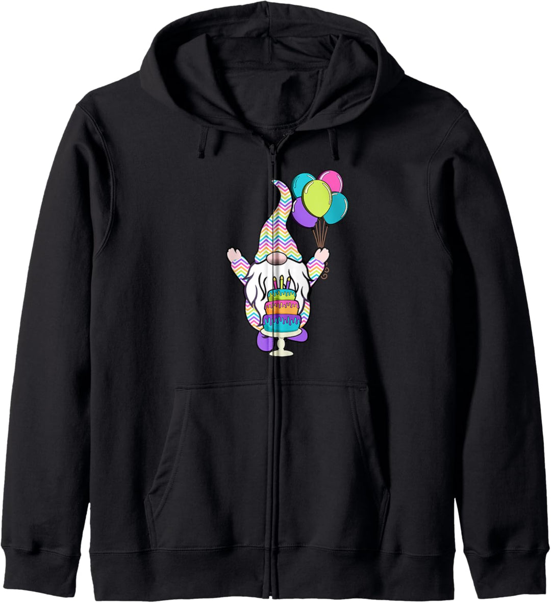 Geburtstagszwerg Ich bin mein Geburtstagsballonkuchen Kapuzenjacke