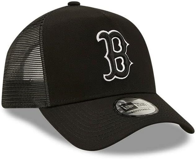 New Era Boston Red Sox Tonal Mesh A-Frame Adjustable Trucker Cap Red-Sox-1 55-59, Red-Sox-1 55-59