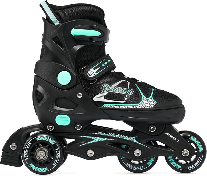 Raven 3in1 Verstellbare Inline Skates Spirit - Inliner Triskates - Rollschuhe - Kugellager Abec7 - S