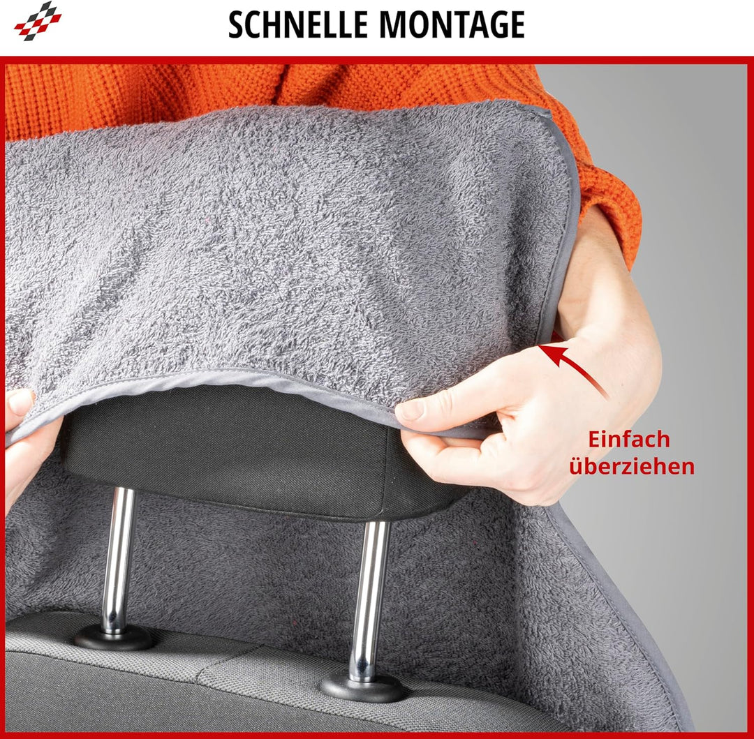 Walser Sitzaufleger Multicover, universal Auto-Sitzauflage, waschbarer Autositz-Überwurf schwarz, Sc