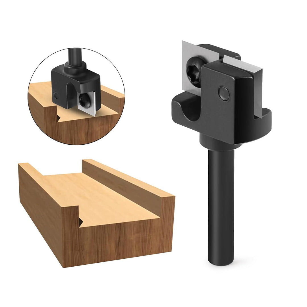Trvoxviq Planfräser 8mm schaft 2 Flöten 25.4mm Planfräser mit 10 Austauschbaren Hartmetallmessern (1