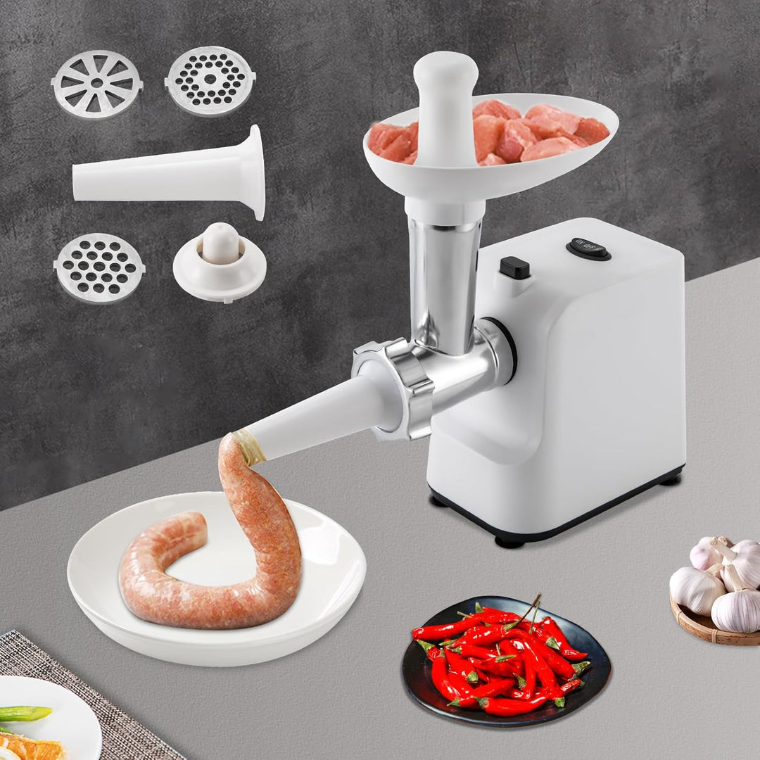 Compact Power Wurst Fleischwolf Elektrisch,Elektrischer Fleischwolf,Spritzgebäckvorsatz,Hackfleisch