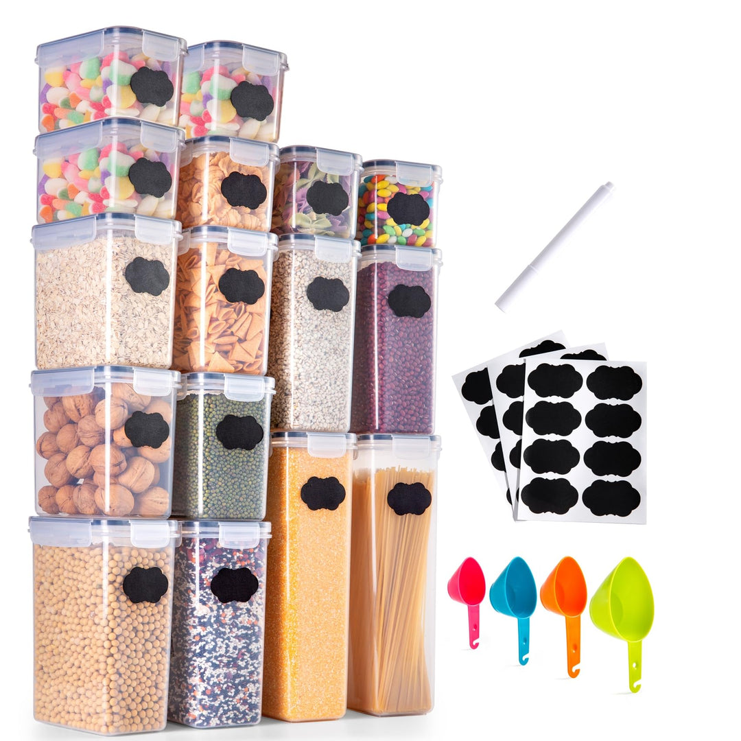 Deuline Vorratsdosen Frischhaltedose16-Set mit Deckel Luftdicht BPA frei Aufbewahrungsbox Vorratsbeh