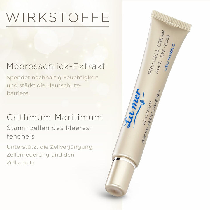 La mer Platinum Skin Recovery Pro Cell Cream Auge - Intensive Augencreme zur Verzögerung der Hautalt