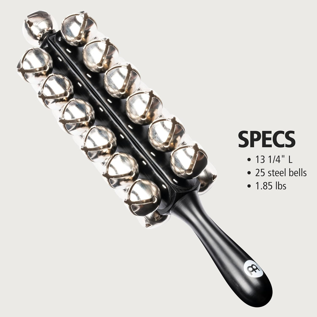 Meinl Percussion SLB25 Sleigh Bells mit 25 Glocken, schwarz