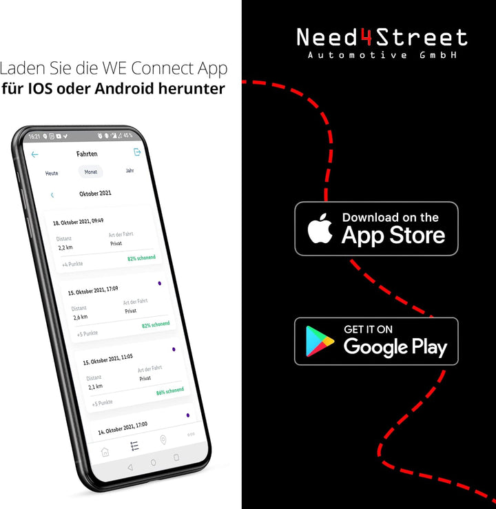 Need4Street Data Plug 5GV051629M kompatibel mit Volkswagen, Dataplug für Smartphone App We Connect G