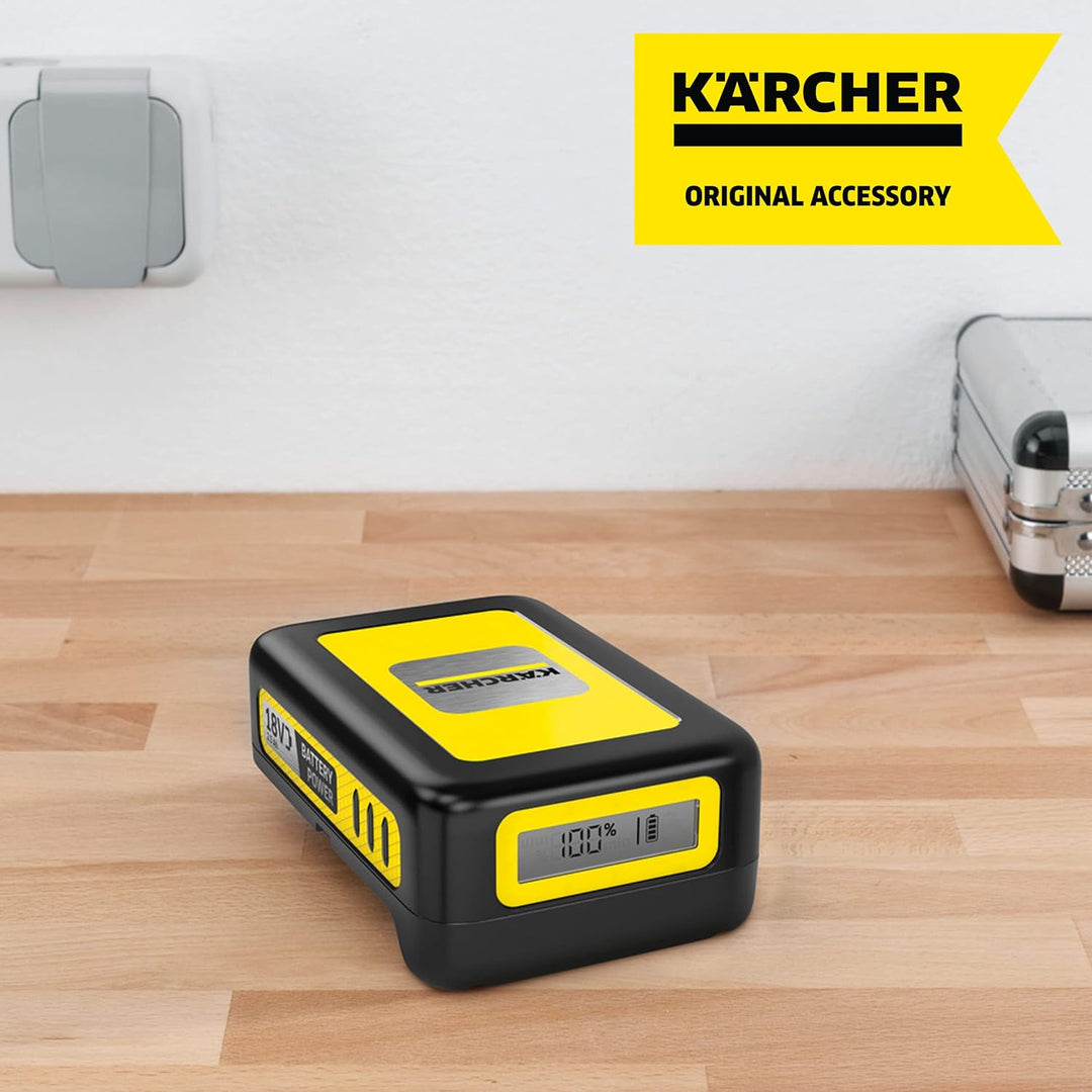 Kärcher Battery Power18/25,18 Vor36 V, 2,5 Ah(Energieverbrauch 45 Wh, Echtzeitanzeige Akku, Lithium-