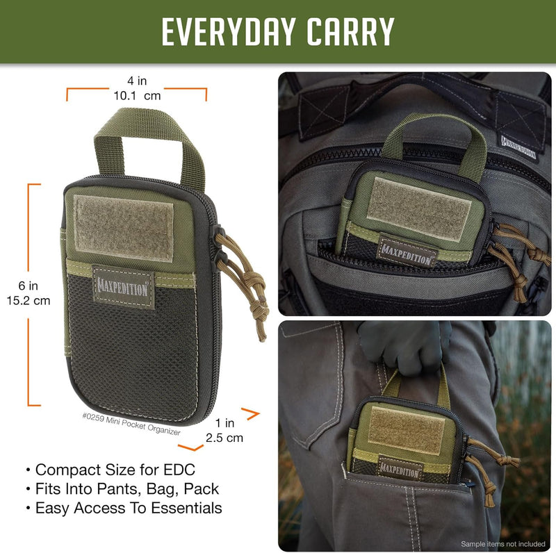 Maxpedition Mini Pocket Organizer Tasche Einheitsgrösse Grün, Einheitsgrösse Grün