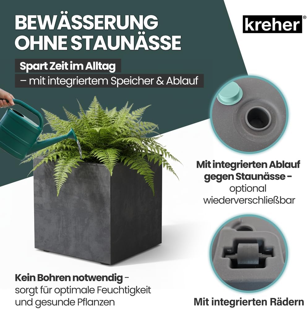 Kreher XL Pflanzkasten Millennium in verschiedenen Formaten und Farben. Tolle Naturstein Optik in Br