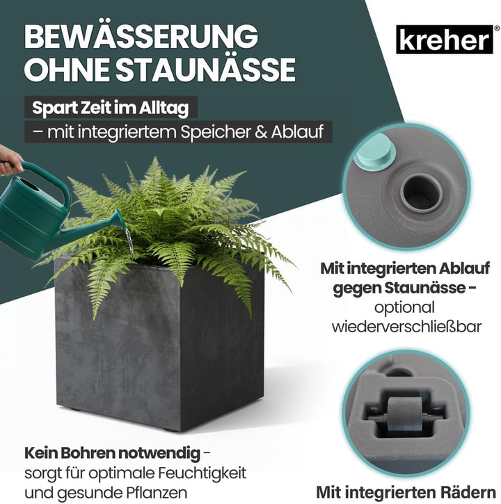 Kreher XL Pflanzkasten Millennium in verschiedenen Formaten und Farben. Tolle Naturstein Optik in Br
