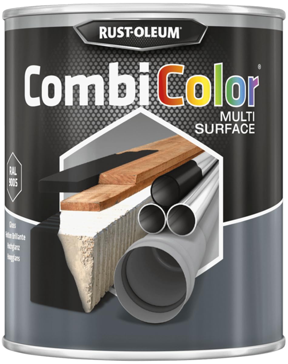 RUST-OLEUM 7379MS.0.75 Combicolor Multi Surface Hochglanz, schwarz-ral 3000 Black RAL 9005 1 stück (