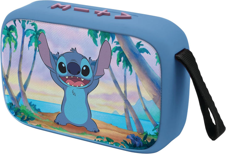 Lexibook, Disney Stitch, Tragbarer Bluetooth-Lautsprecher, kabellos, USB-C, SD/TF-Karte, wiederaufla