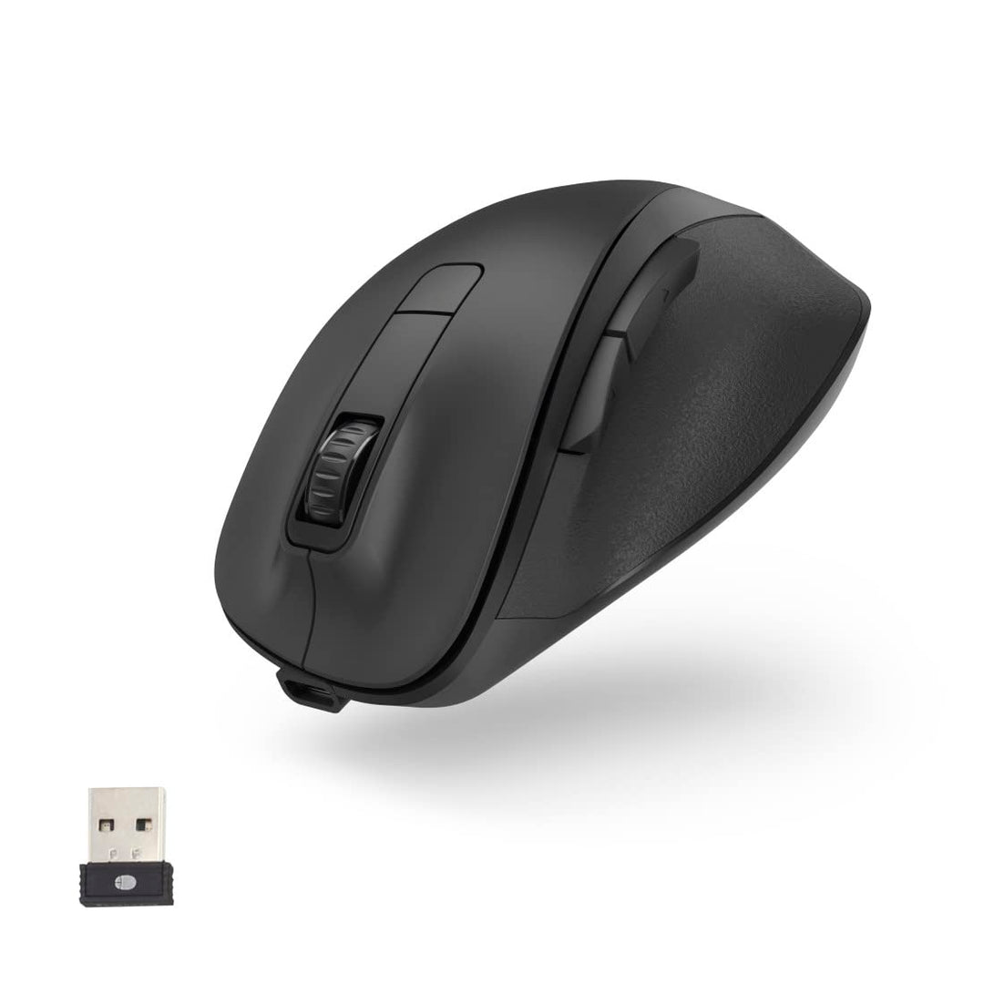 Hama ergonomische Maus (Funkmaus, 6 Tasten, 2,4GHz, BlueWave, 800/1200/1600dpi, optische Maus kabell
