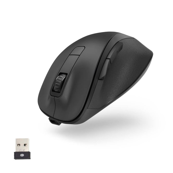 Hama ergonomische Maus (Funkmaus, 6 Tasten, 2,4GHz, BlueWave, 800/1200/1600dpi, optische Maus kabell