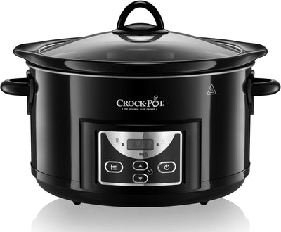 Crockpot Schongarer | 4,7 l (bis zu 5 Personen) | programmierbare Zeitschaltuhr | Schwarz