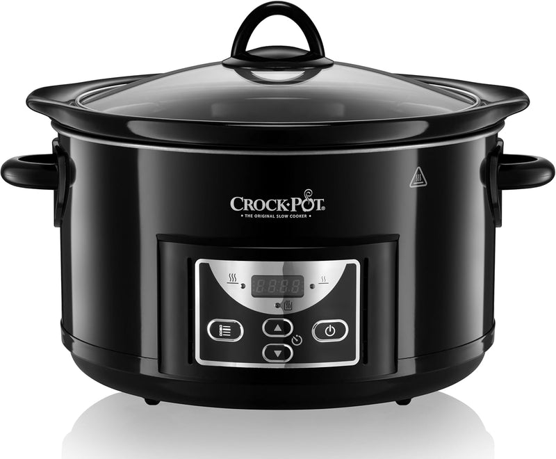 Crockpot Schongarer | 4,7 l (bis zu 5 Personen) | programmierbare Zeitschaltuhr | Schwarz