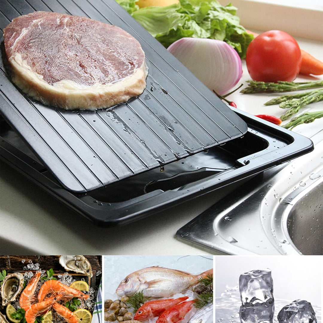 WDEC Schnelles Auftauen Tablett, Defrost Tray Magische Auftauplatte Auftauen Tiefkühlkost, Auftaupla
