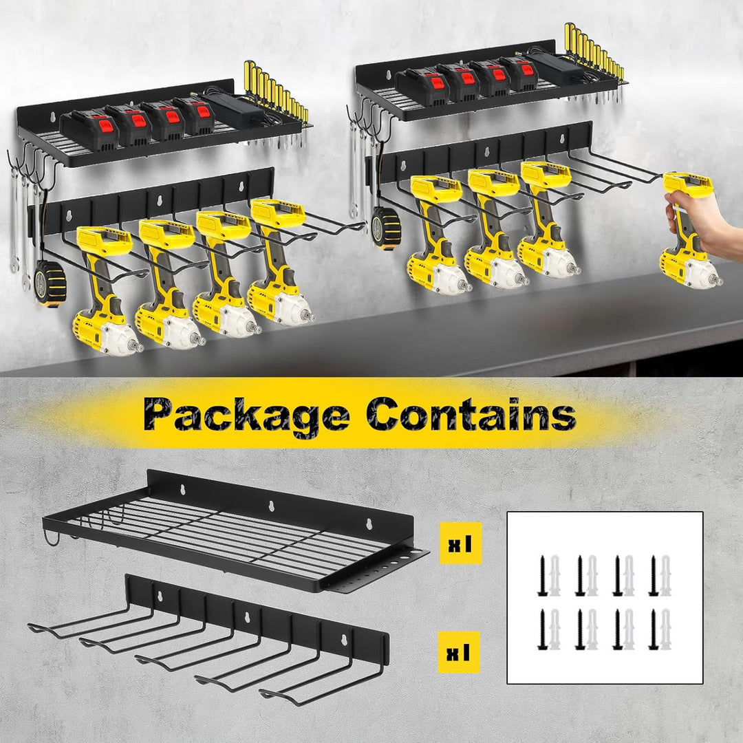Werkzeugspeicher Aufbewahrung Wandhalterung, Pollen Elektrowerkzeug Organizer Akku Schlagbohrschraub