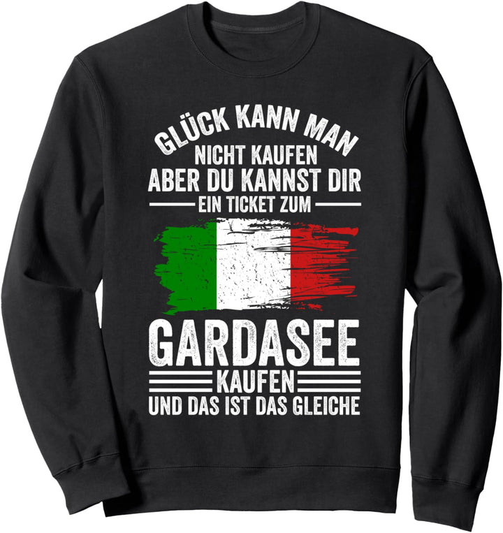 Italienische Flagge Gardasee Sweatshirt
