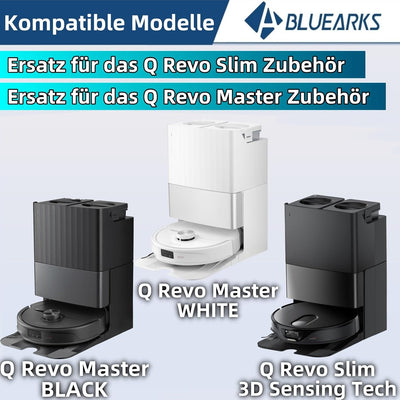 Bluearks 22 Stück Zubehörset für Roborock Q Revo Slim/Q Revo Master Roboter Saugroboter,1 Satz Haupt