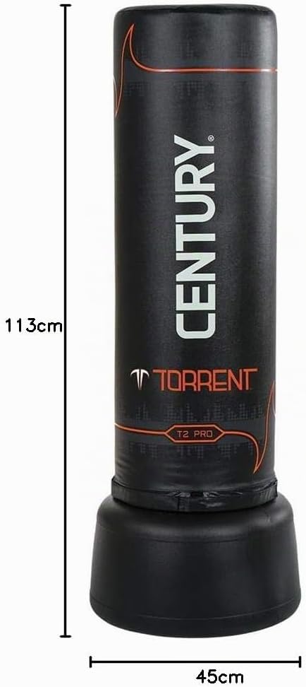 Century Boxsack Torrent T2 Pro - 170cm Schwarz Rot - Freistehender Standboxsack - Punching Bag - Box