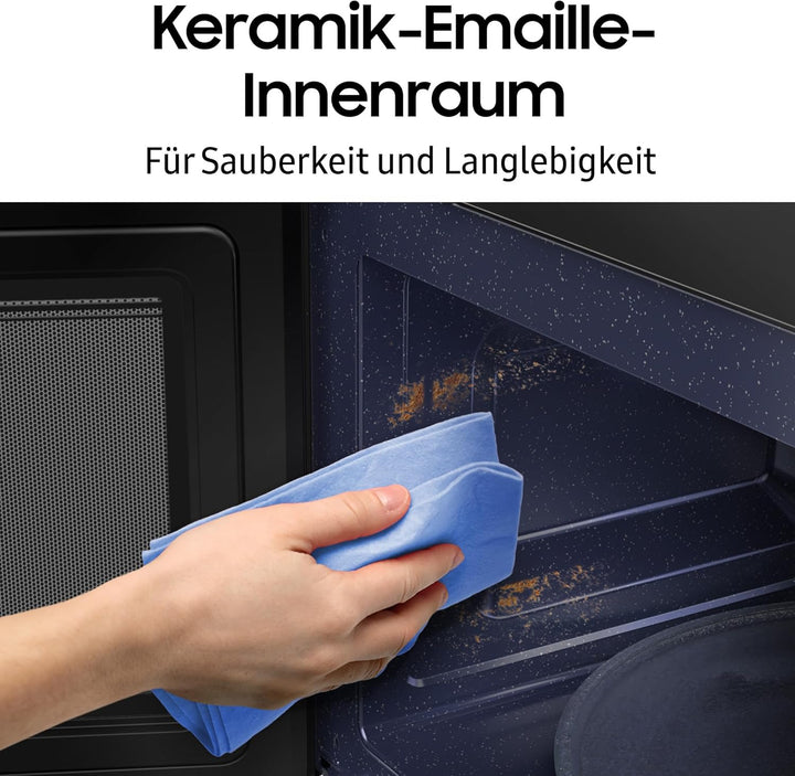 Samsung MG20A7013CB/EG Einbau-Mikrowelle mit Grill, 850 W, 20 l Garraum, Kleines Mikrowellengerät fü