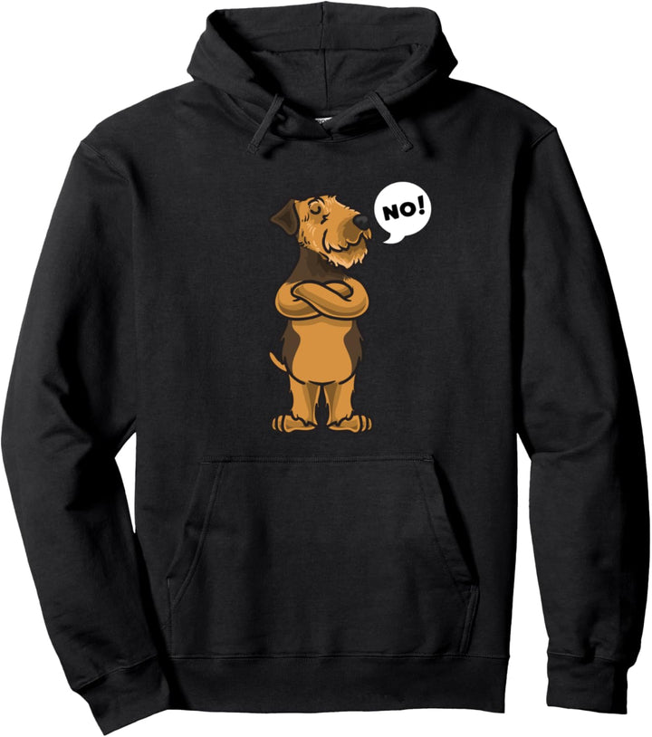 Sturer Airedale Terrier Hund Pullover Hoodie