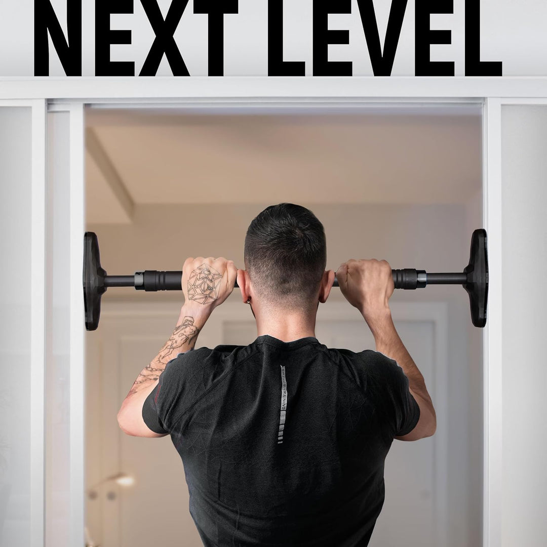 NEOLYMP Türreck Klimmzugstange ohne Schrauben mit Pull Up Bar E-Book - Verstellbare Klimmzugstange v