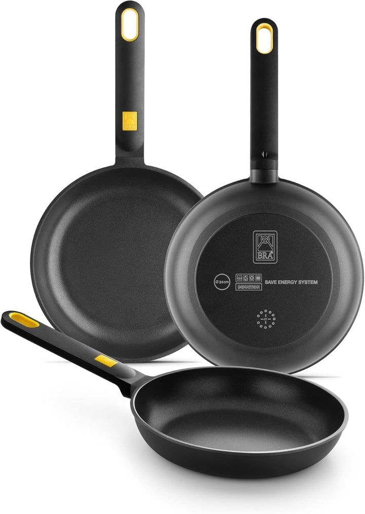 BRA Daily Pro Bratpfanne aus Aluminiumguss, 28 cm, volle Induktion, dreischichtiger Antihaftbeschich