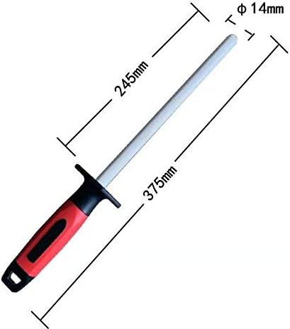 35,6 cm Schleifstab/Schärfstab, 2-in-1 Diamant/Keramik (Körnung 400/1000), Messerschärfer für grobes