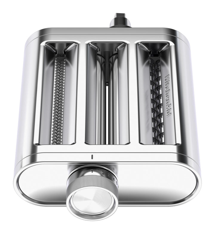 KitchenAid Metall 3-in-1 Nudelvorsatz 5KSM3MPA, Nudelroller, Schneider, enthält Nudelwalze, Spaghett