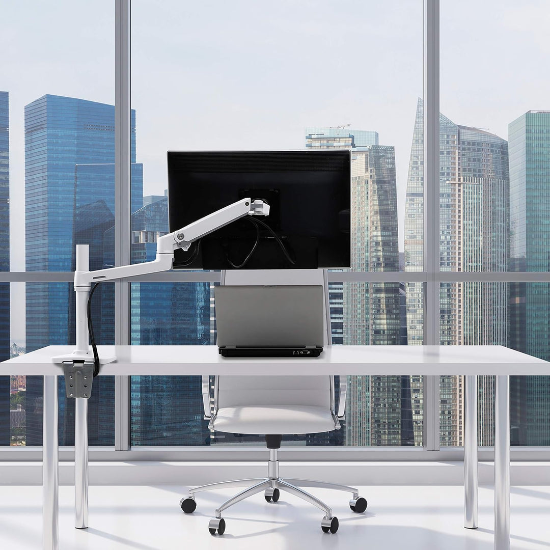 ERGOTRON 45-537-216 LX LCD Arm für Tischmontage weiss 1 Monitor LX Arm hohe Säule Weiss, 1 Monitor L