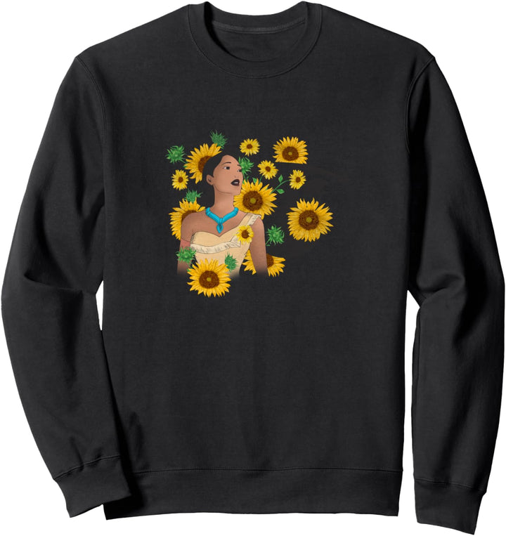 Disney Pocahontas Sunflower Floral Portrait Sweatshirt