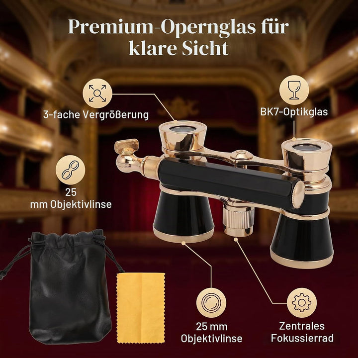 Fernglas für Oper, 3X25 Opera Fernglas Teleskop Theater Tragbares Teleskop Theater Opernglas Ferngla