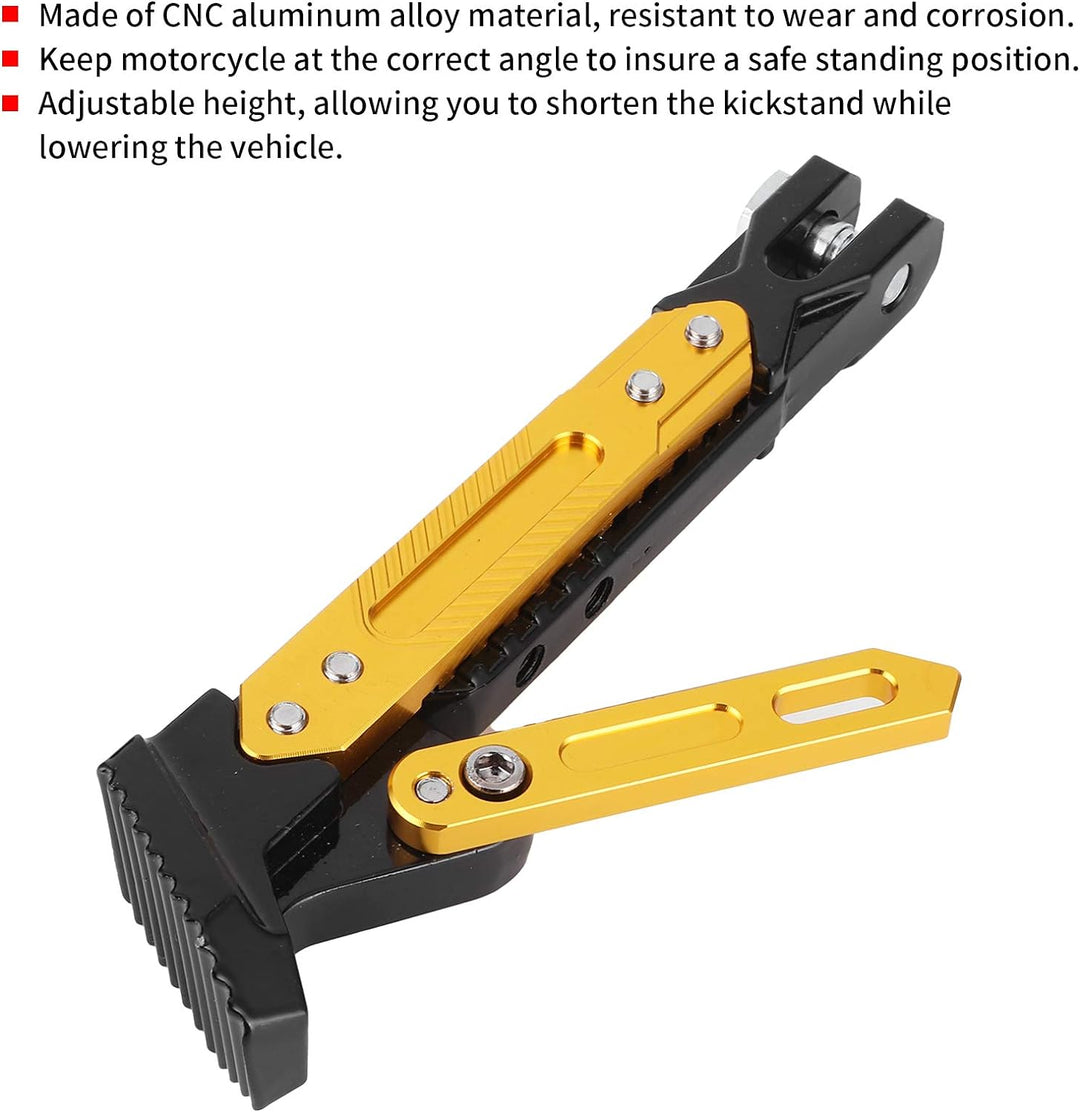 Motorrad Kickstand, Universal einstellbarer Motorrad Kickstand CNC Aluminium Legierung Seitenständer