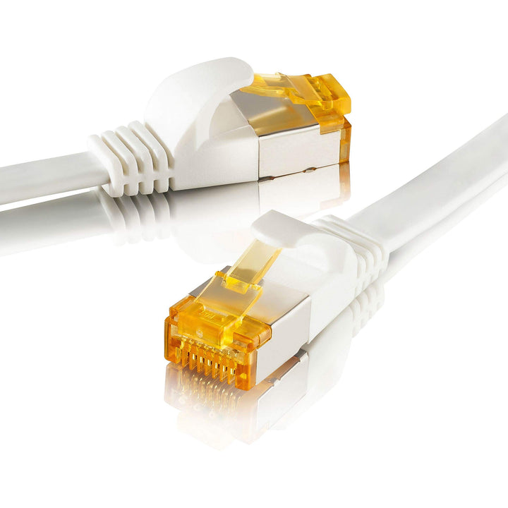 SEBSON Ethernet LAN Kabel 20m - CAT 7 Netzwerkkabel 10 Gbit/s, U-FTP Patchkabel RJ45 flach - Router,