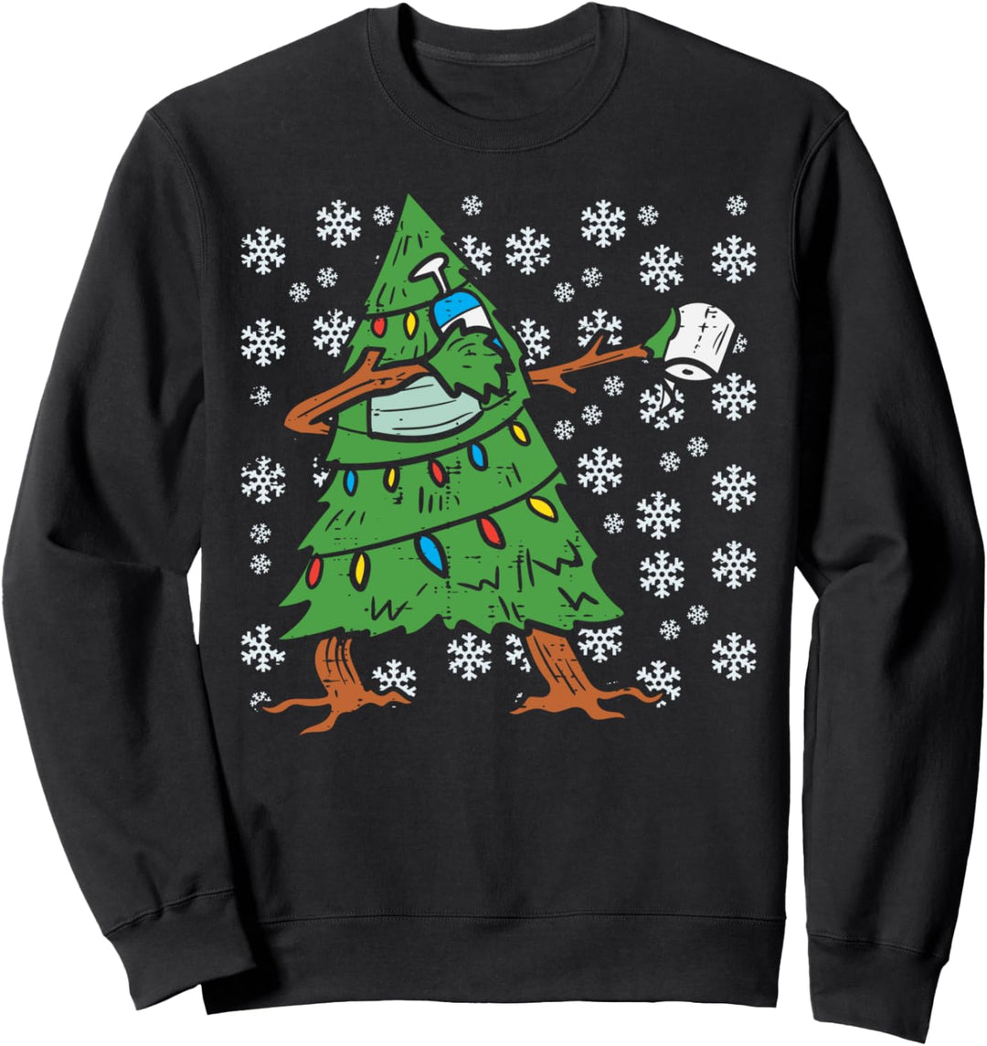 Christmas Tree Dab Toilet Paper Ugly Xmas Quarantine Gift Sweatshirt