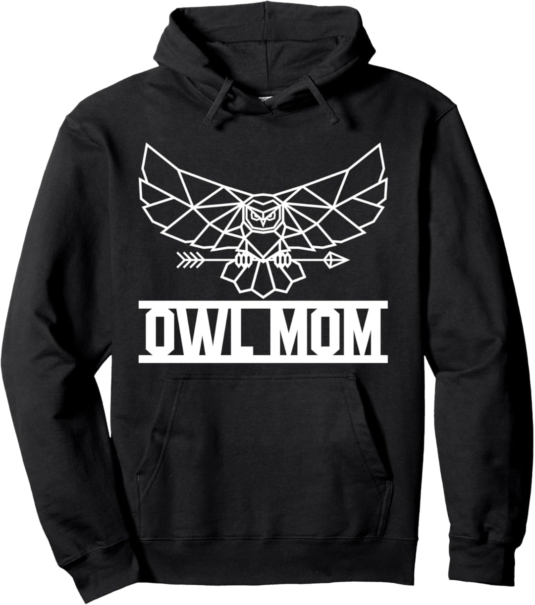 Owl Mom Eulenmama Vögel Käuzchen Eulenmotiv Kauz Vogel Eule Pullover Hoodie